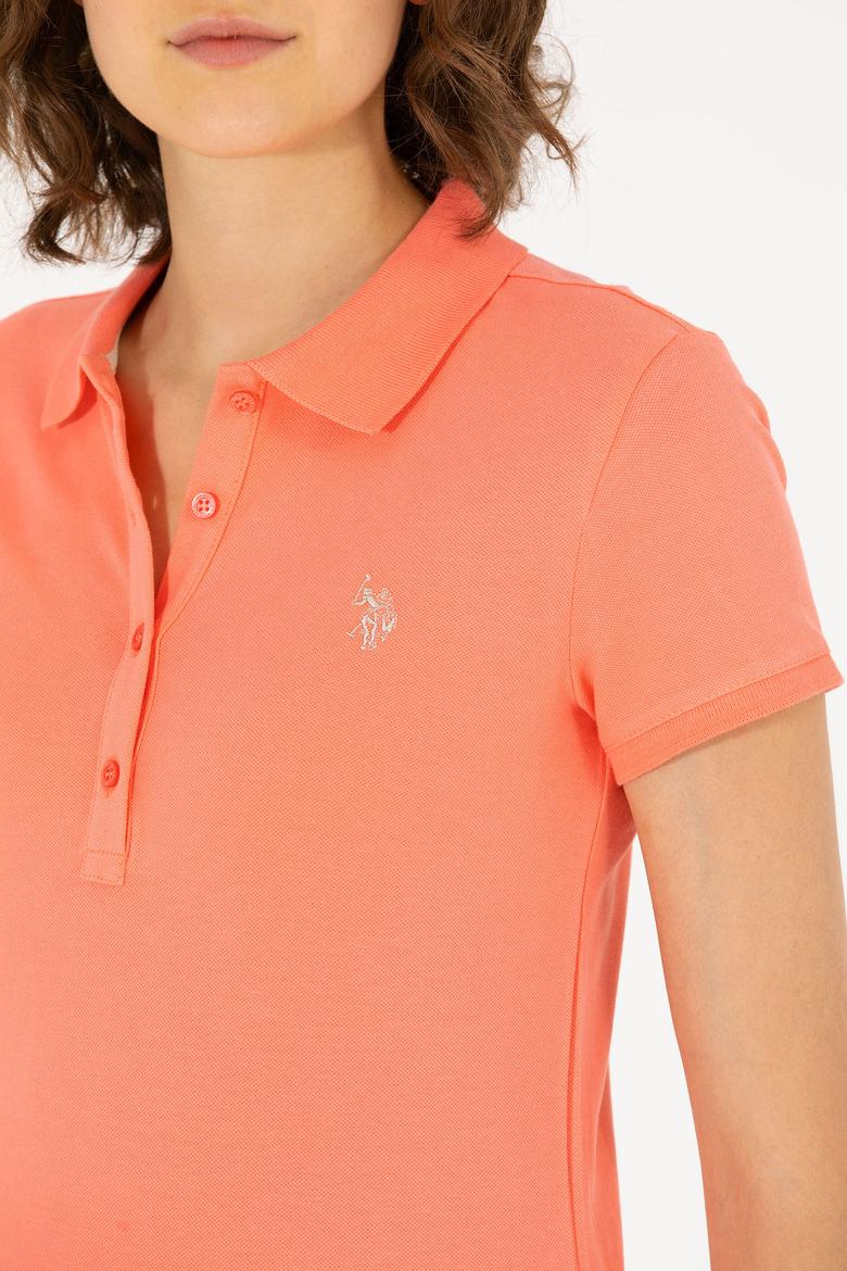 Kadın Somon Basic Polo Yaka Tişört - 50262675078
