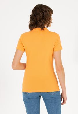 Kadın Turuncu Basic Polo Yaka Tişört - 50262675126