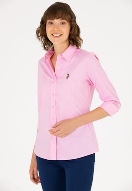 Kadın Manolya Uzun Kollu Basic Gömlek - 50262849059