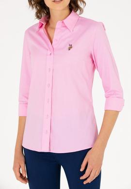 Kadın Manolya Uzun Kollu Basic Gömlek - 50262849059