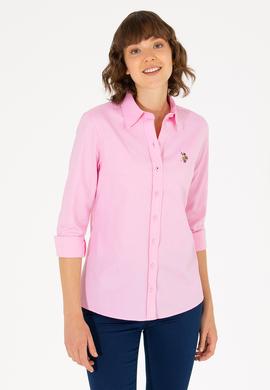 Kadın Manolya Uzun Kollu Basic Gömlek - 50262849059