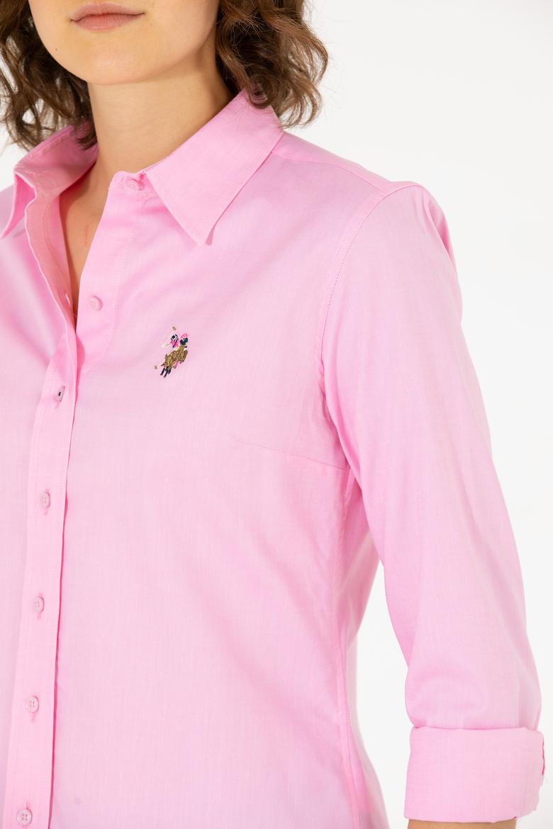 Kadın Manolya Uzun Kollu Basic Gömlek - 50262849059