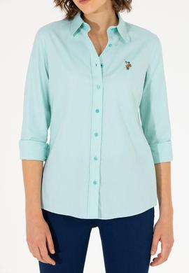 Kadın Mint Uzun Kollu Basic Gömlek - 50262849069