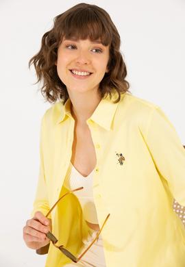 Kadın Açık Sarı Uzun Kollu Basic Gömlek - 50262849101