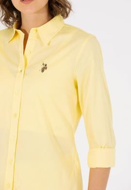 Kadın Açık Sarı Uzun Kollu Basic Gömlek - 50262849101