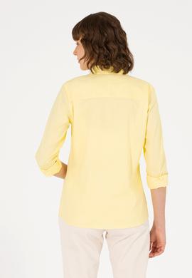 Kadın Açık Sarı Uzun Kollu Basic Gömlek - 50262849101