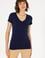Kadın Lacivert V Yaka Basic Tişört