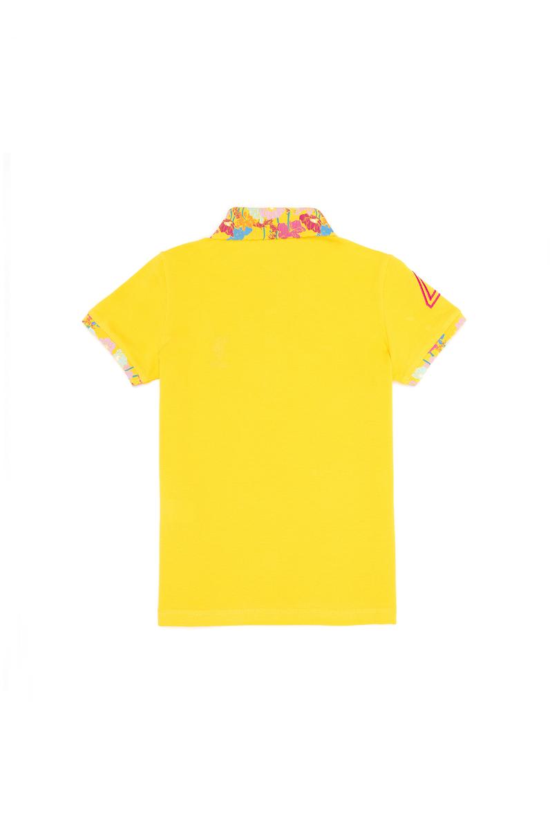 Kız Çocuk Sarı Basic Polo Yaka Tişört
