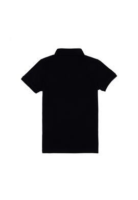 Kız Çocuk Siyah Basic Polo Yaka Tişört - 50265668159