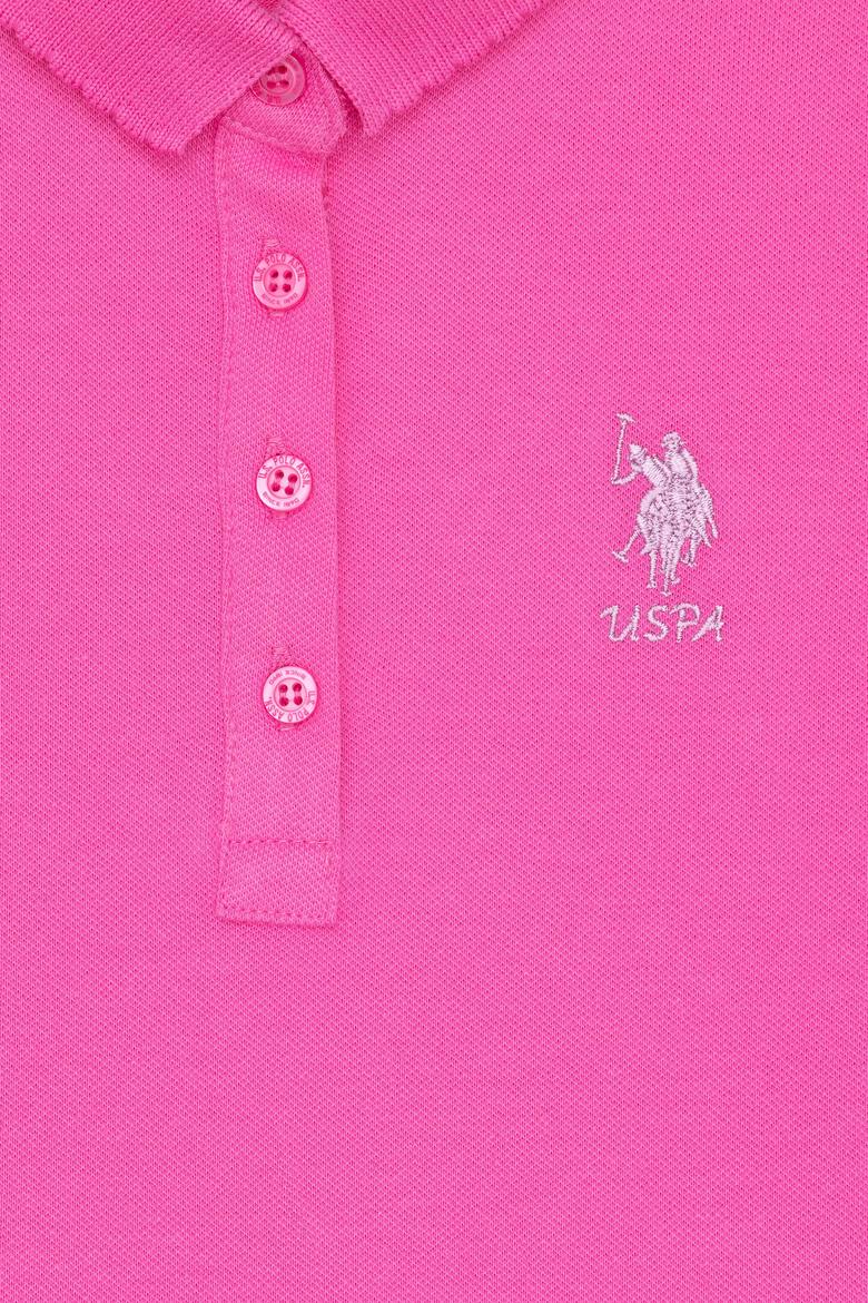 Kız Çocuk Pembe Basic Polo Yaka Tişört - 50265668174