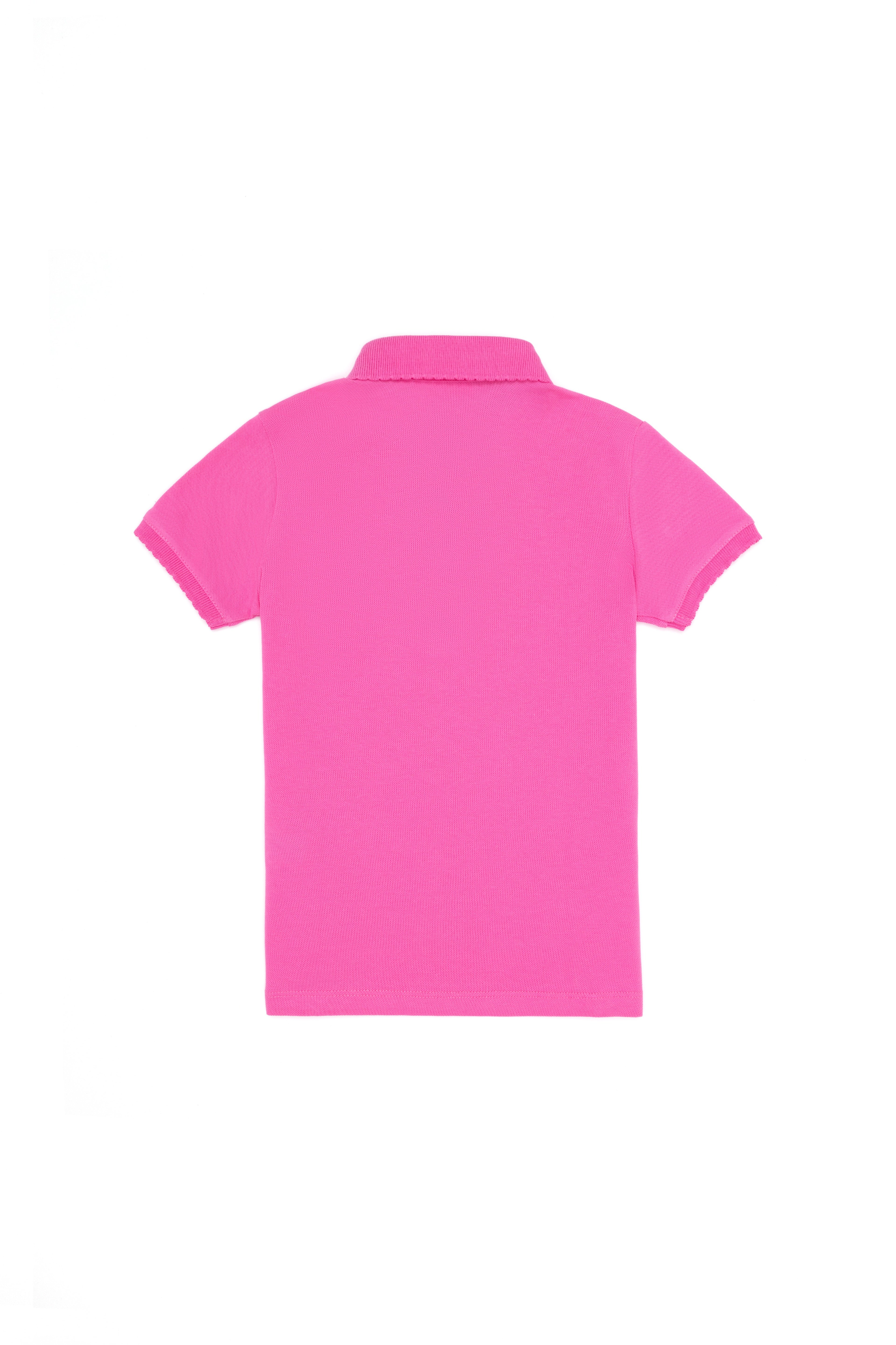 Kız Çocuk Pembe Basic Polo Yaka Tişört