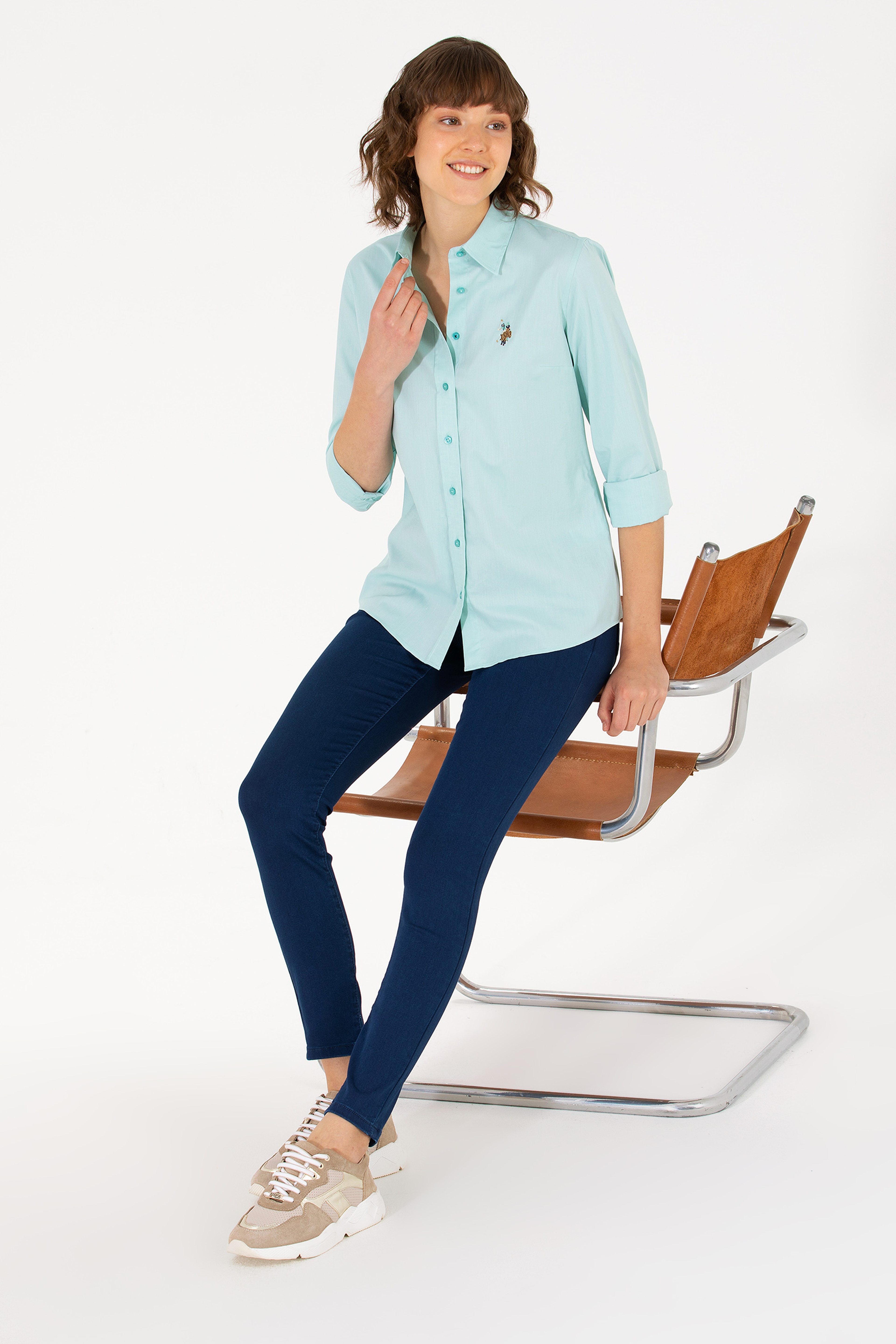 Kadın Açık Mavi Toothpick Fit Jean Pantolon - Image 1