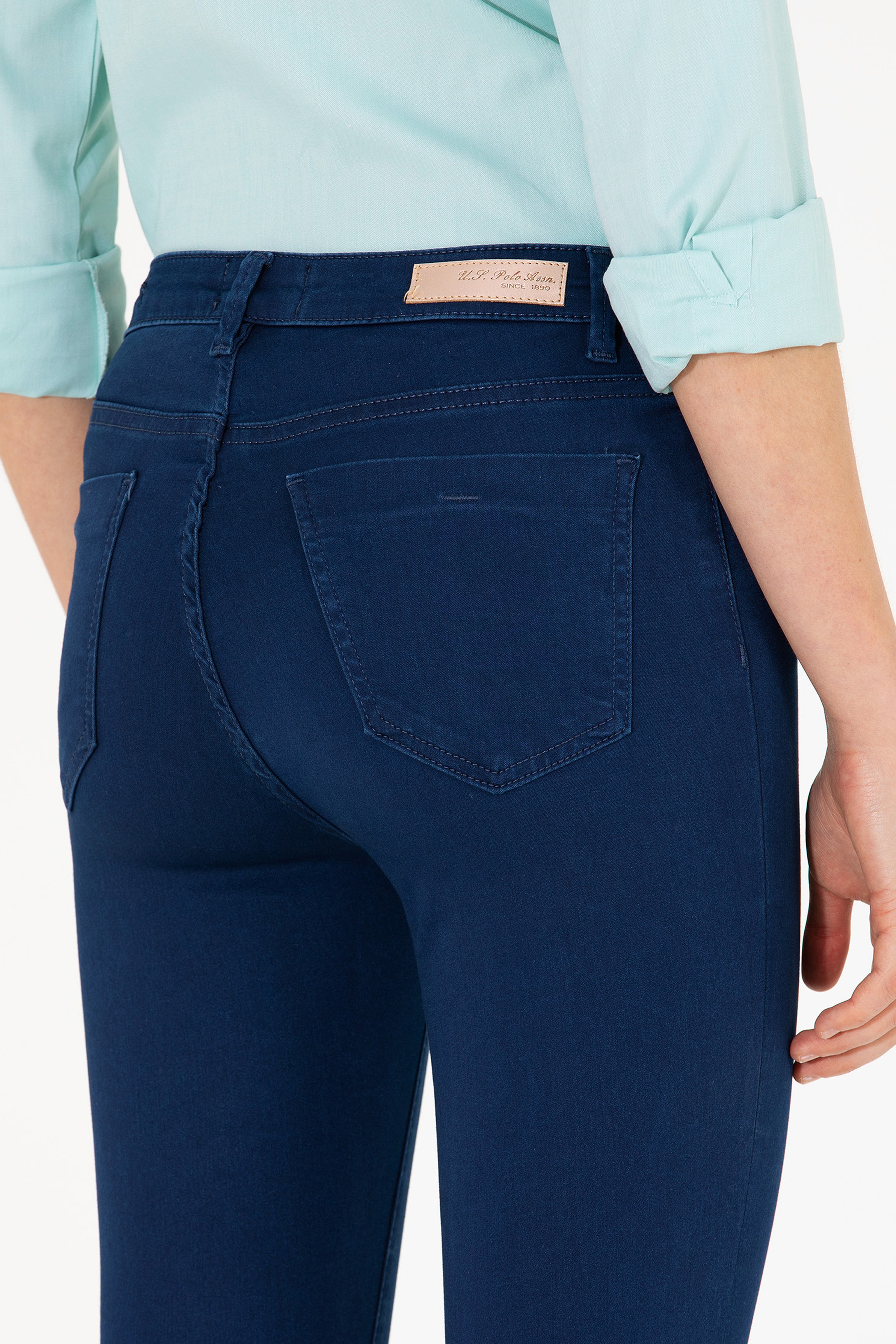 Kadın Açık Mavi Toothpick Fit Jean Pantolon - Image 7