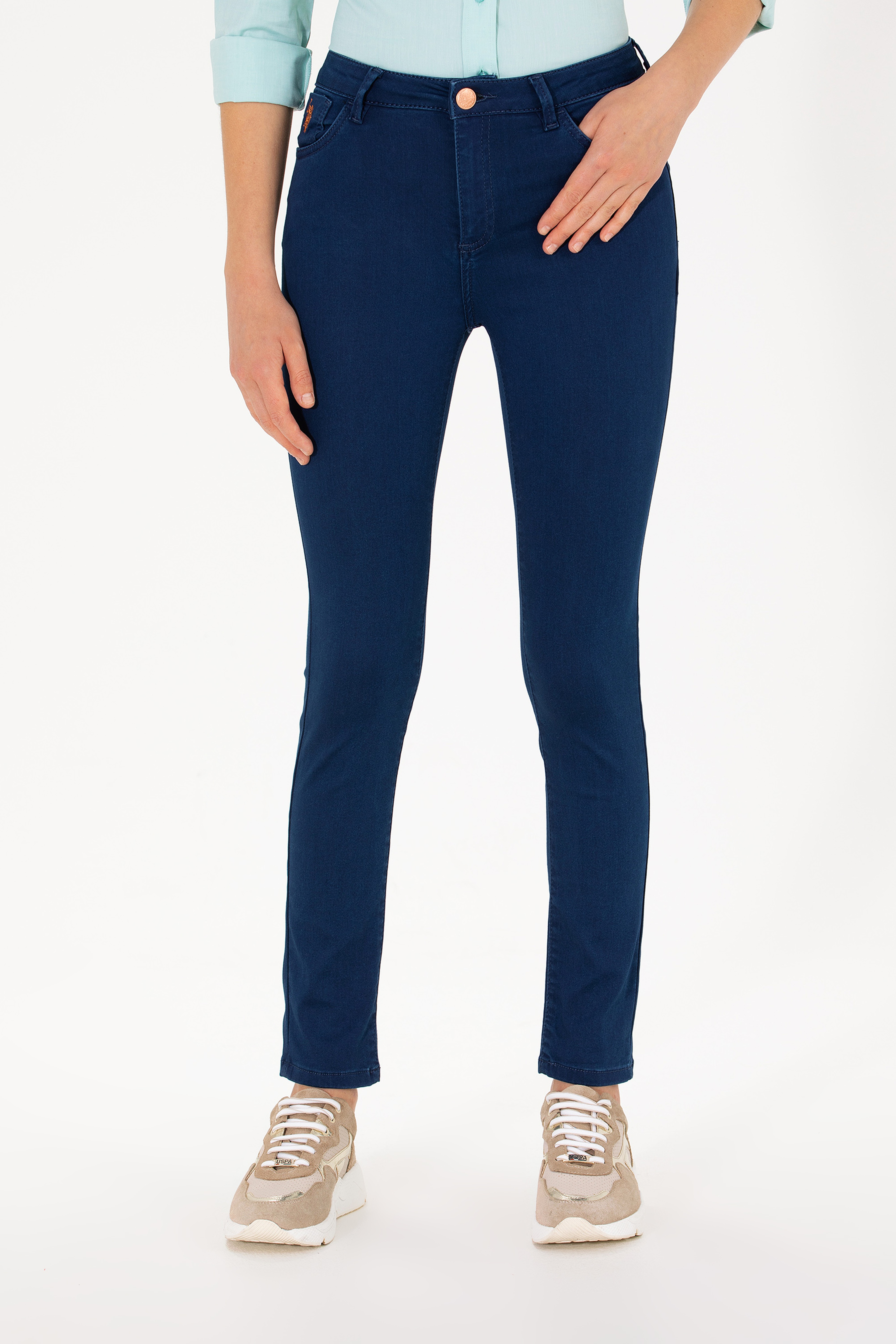 Kadın Açık Mavi Toothpick Fit Jean Pantolon - Image 2