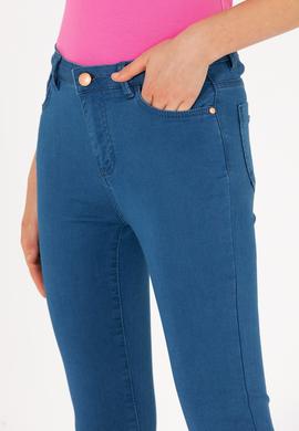 Kadın Mavi Jean Pantolon - 50270319008