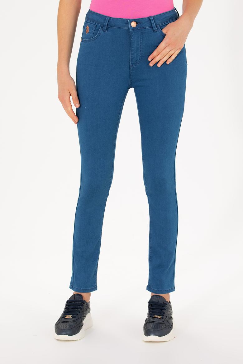 Kadın Mavi Jean Pantolon - 50270319008