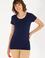 Kadın Lacivert Bisiklet Yaka Basic Tişört