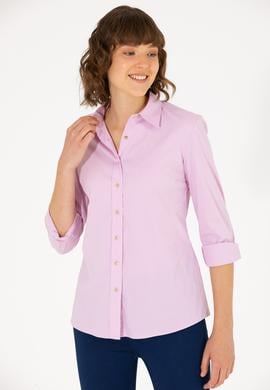 Kadın Manolya Uzun Kollu Basic Gömlek - 50270992046