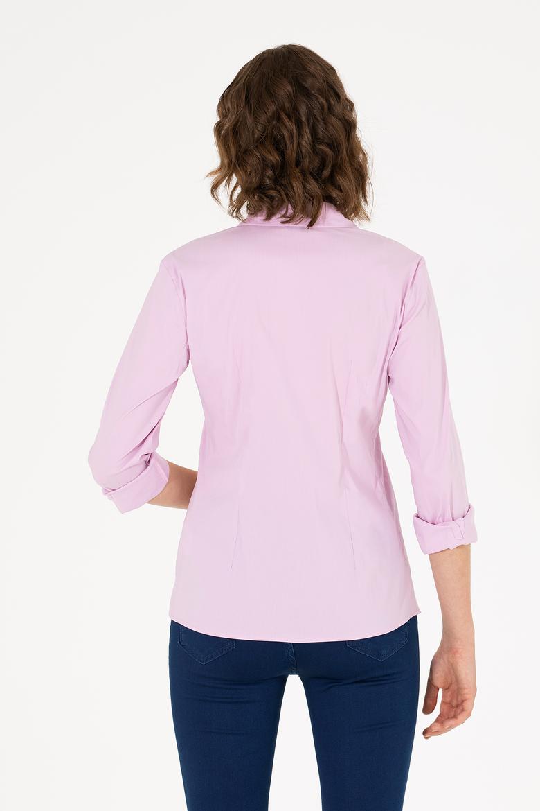 Kadın Manolya Uzun Kollu Basic Gömlek - 50270992046