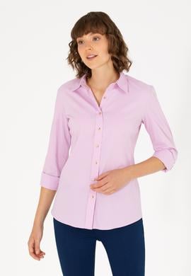 Kadın Manolya Uzun Kollu Basic Gömlek - 50270992046
