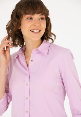 Kadın Manolya Uzun Kollu Basic Gömlek - 50270992046