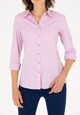 Kadın Manolya Uzun Kollu Basic Gömlek - 50270992046