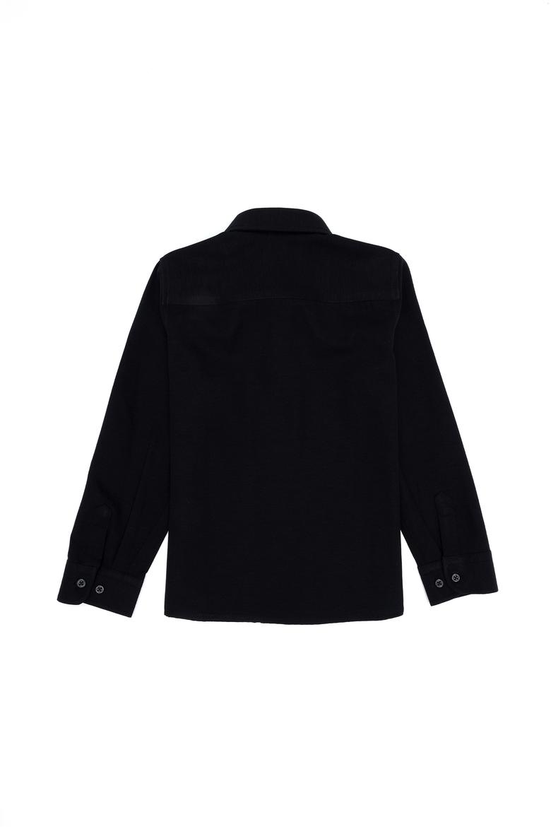 Erkek Çocuk Siyah Uzun Kollu Basic Gömlek - 50267652014