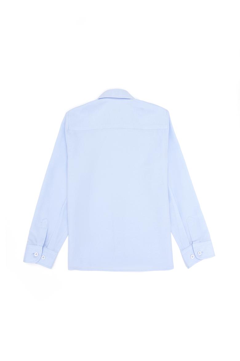 Erkek Çocuk Açık Mavi Uzun Kollu Basic Gömlek - 50267652025
