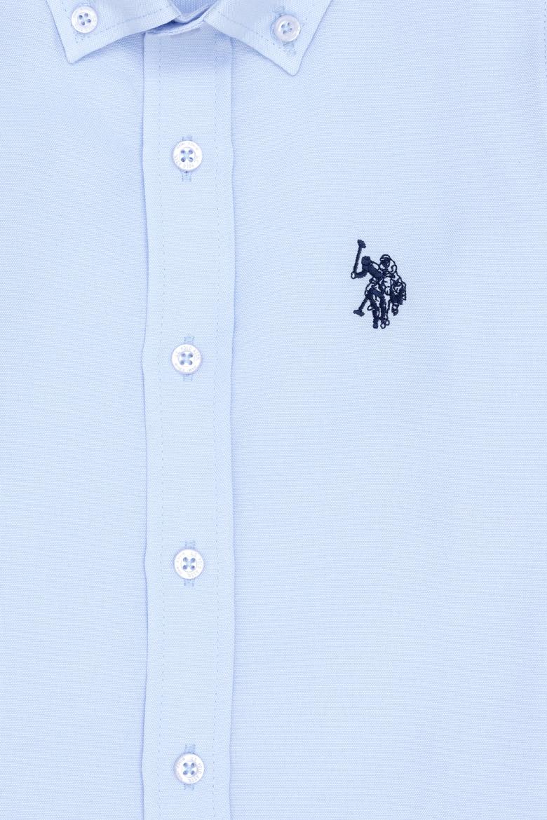 Erkek Çocuk Açık Mavi Uzun Kollu Basic Gömlek - 50267652025