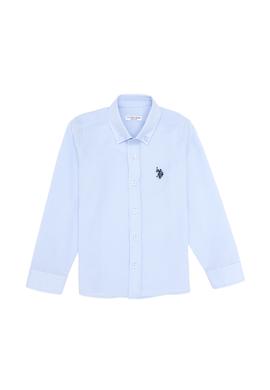 Erkek Çocuk Açık Mavi Uzun Kollu Basic Gömlek - 50267652025