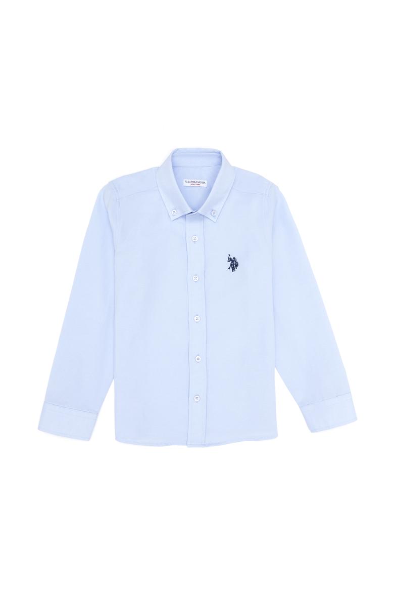 Erkek Çocuk Açık Mavi Uzun Kollu Basic Gömlek - 50267652025