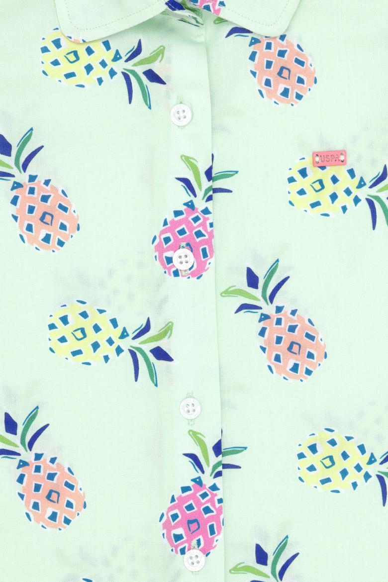 Kız Çocuk Mint Kısa Kollu Gömlek - 50269857009