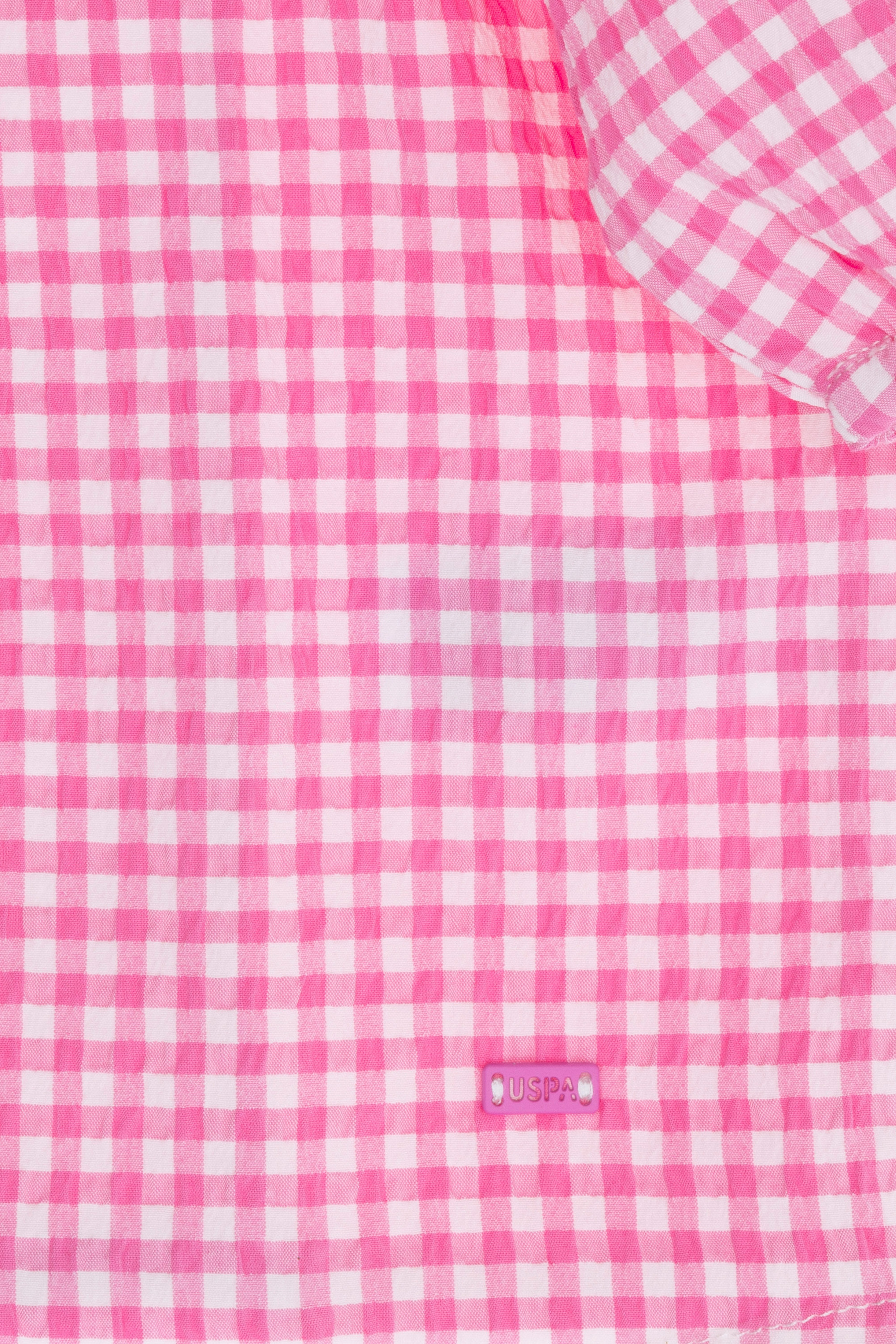 Kız Çocuk Pembe Kısa Kollu Gömlek