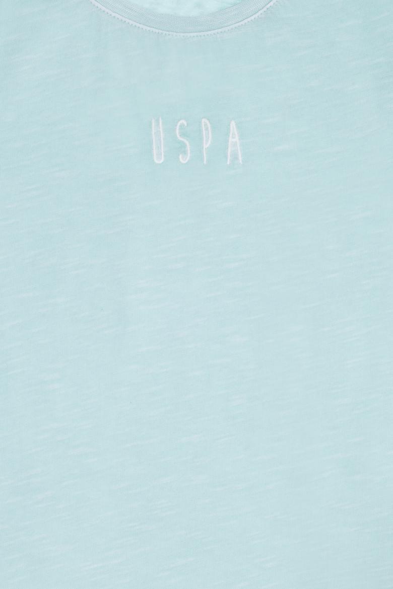 Çocuk Su Yeşili Bisiklet Yaka Tişört - 50263481111