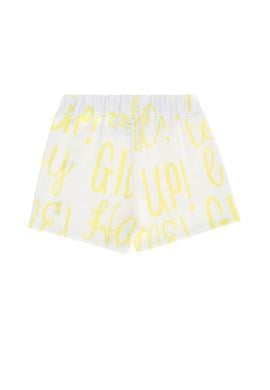 Çocuk Beyaz Örme Şort - 50265382004