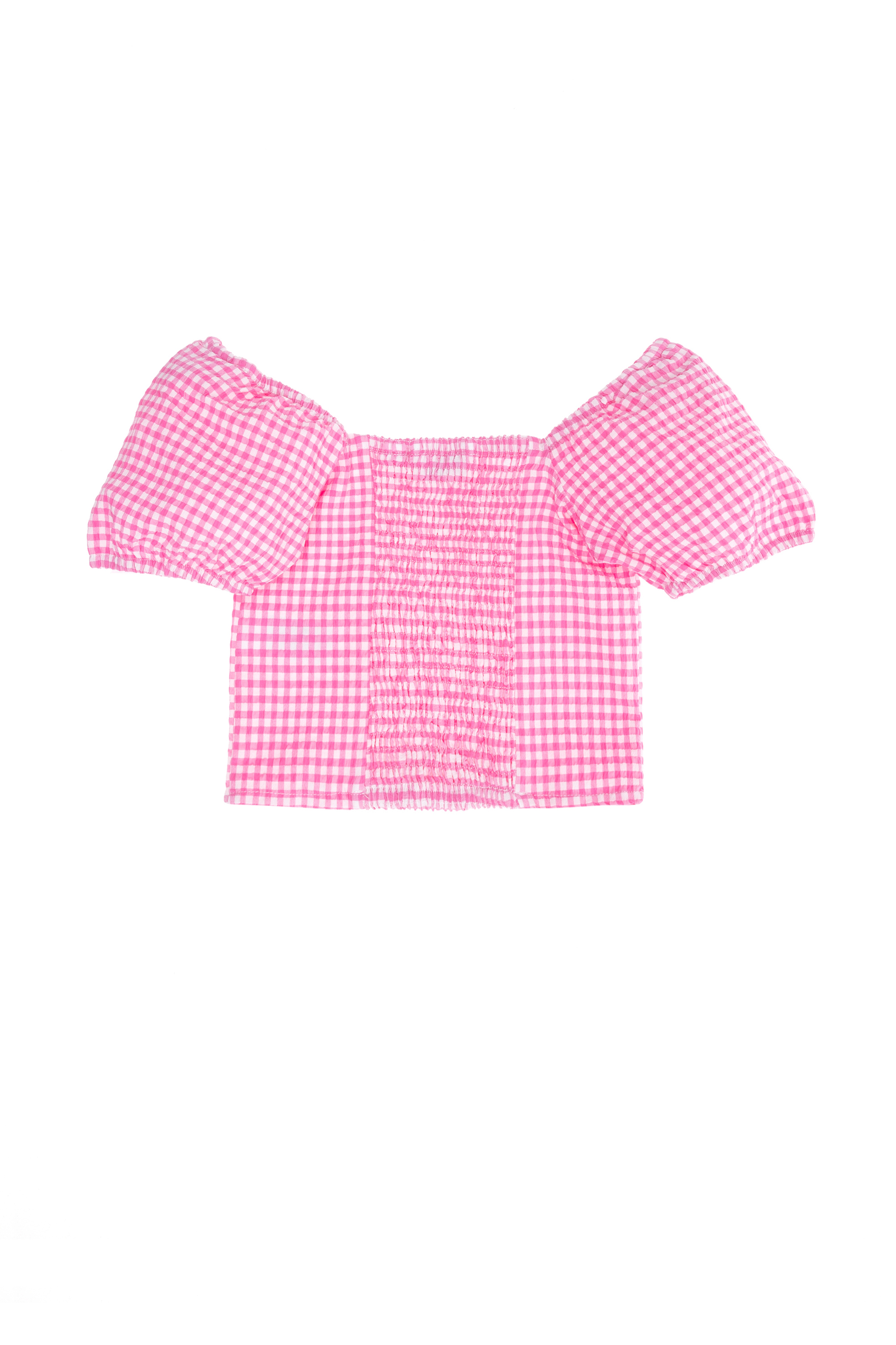 Kız Çocuk Pembe Kısa Kollu Gömlek - Image 2