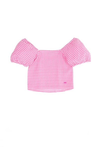 Kız Çocuk Pembe Kısa Kollu Gömlek
