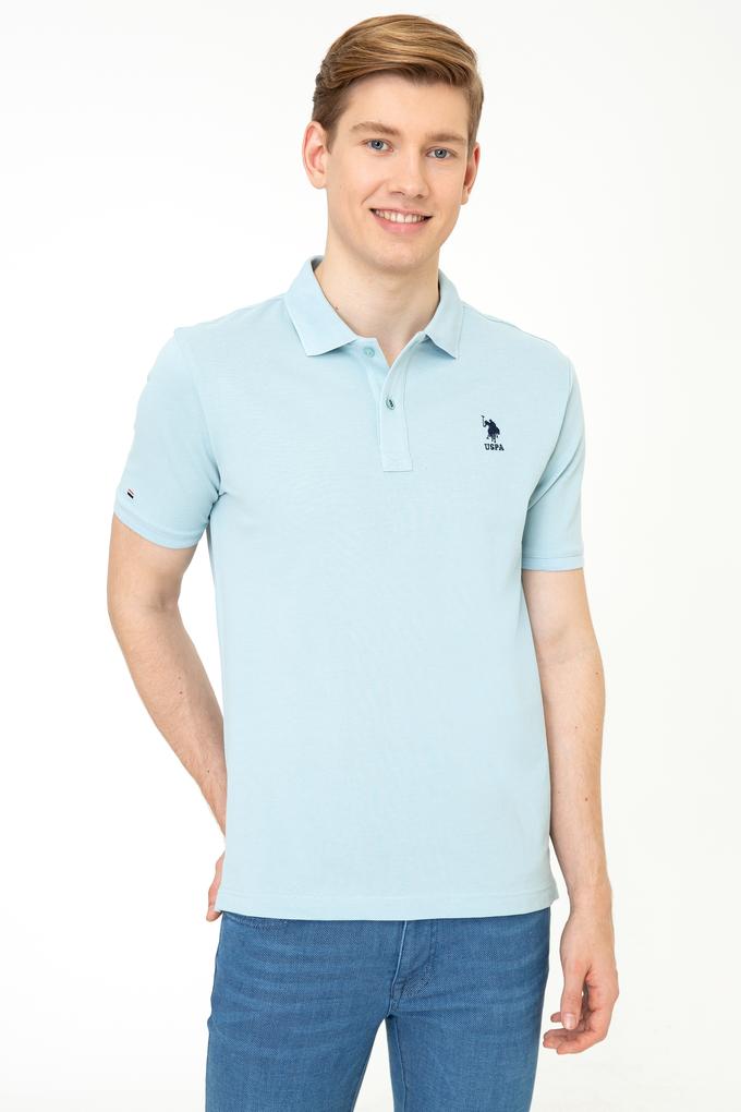 Erkek Açık İndigo Basic Tişört