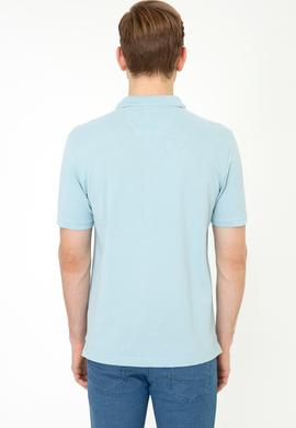 Erkek Açık İndigo Basic Tişört - 50222614131