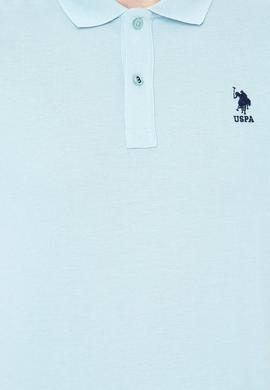 Erkek Açık İndigo Basic Tişört - 50222614131