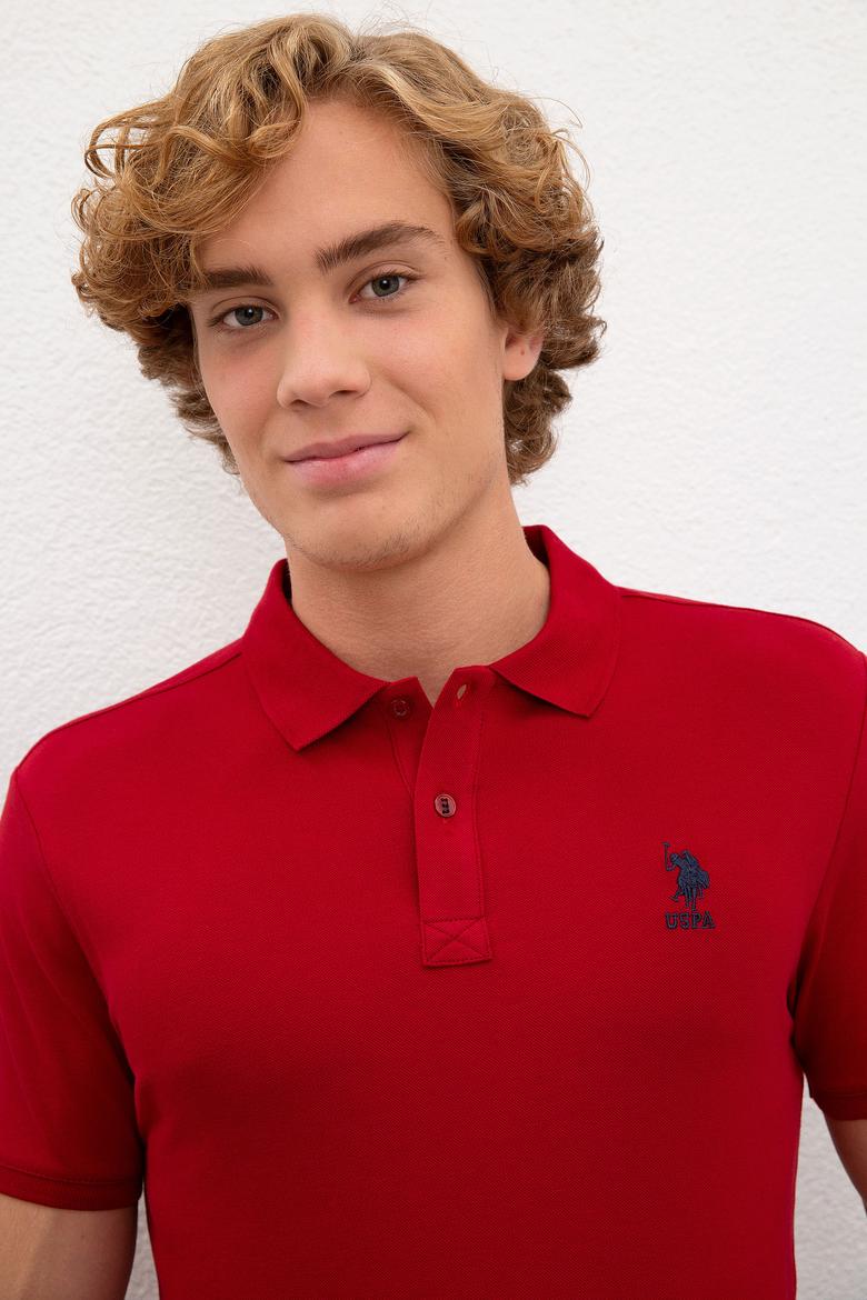 Erkek Bordo Basic Tişört - 50222622062