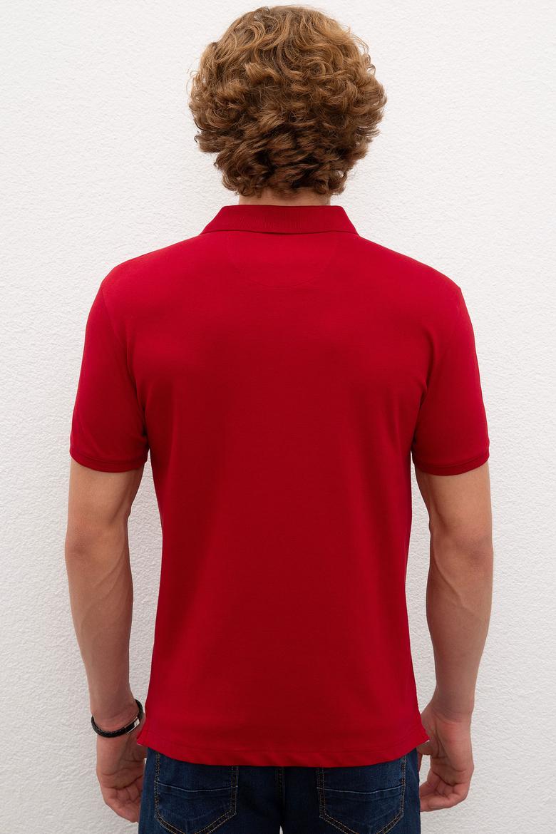 Erkek Bordo Basic Tişört - 50222622062