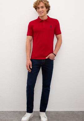 Erkek Bordo Basic Tişört - 50222622062