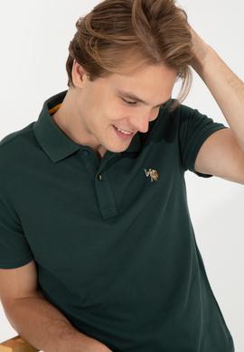 Erkek Koyu Yeşil Basic Tişört - 50224066049