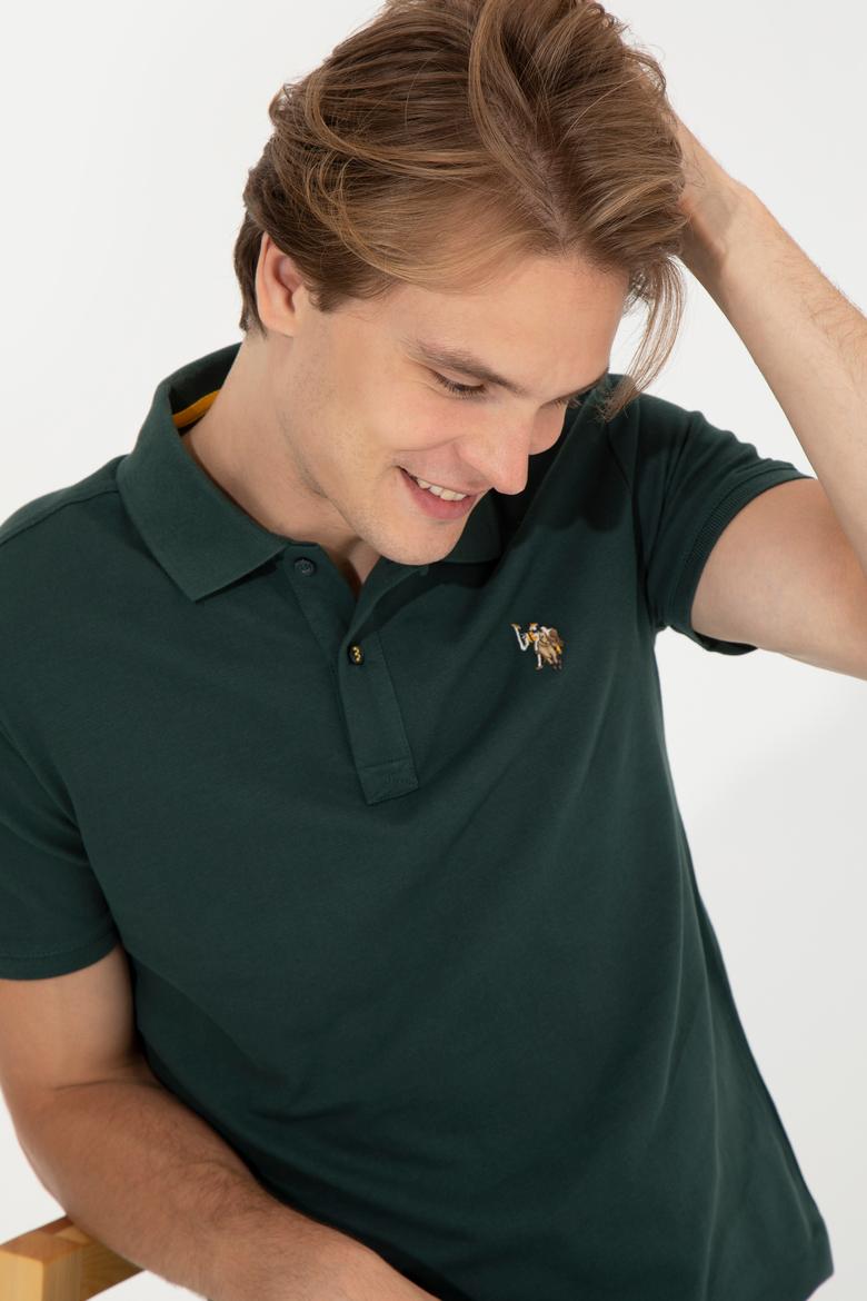 Erkek Koyu Yeşil Basic Tişört - 50224066049