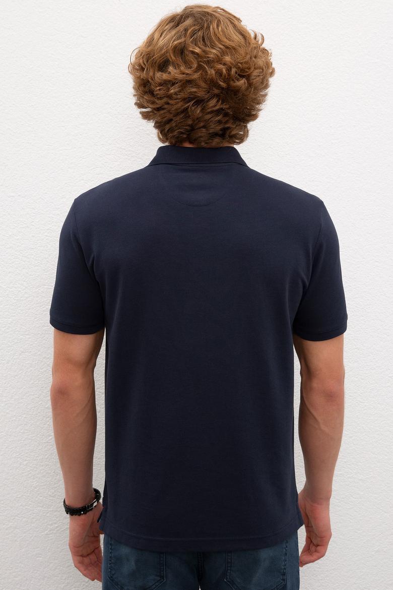 Erkek Koyu Lacivert Basic Tişört - 50224609017