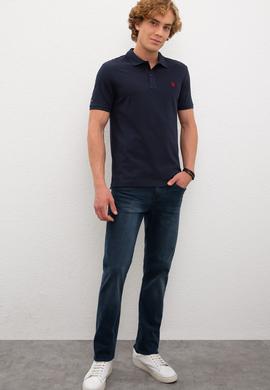 Erkek Koyu Lacivert Basic Tişört - 50224609017