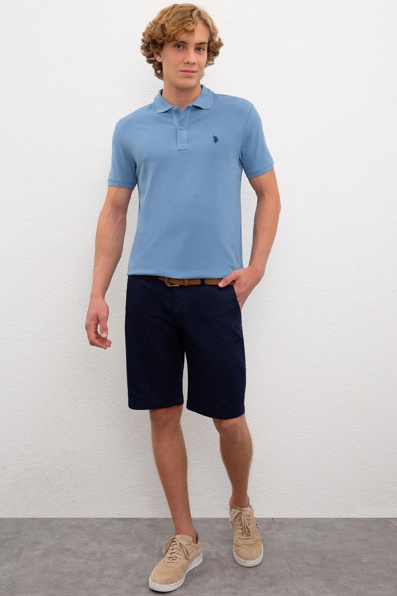 Erkek İndigo Basic Tişört - 50224609064