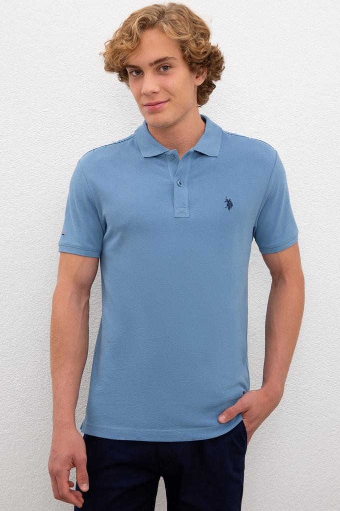 Erkek İndigo Basic Tişört