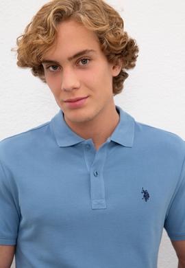 Erkek İndigo Basic Tişört - 50224609064